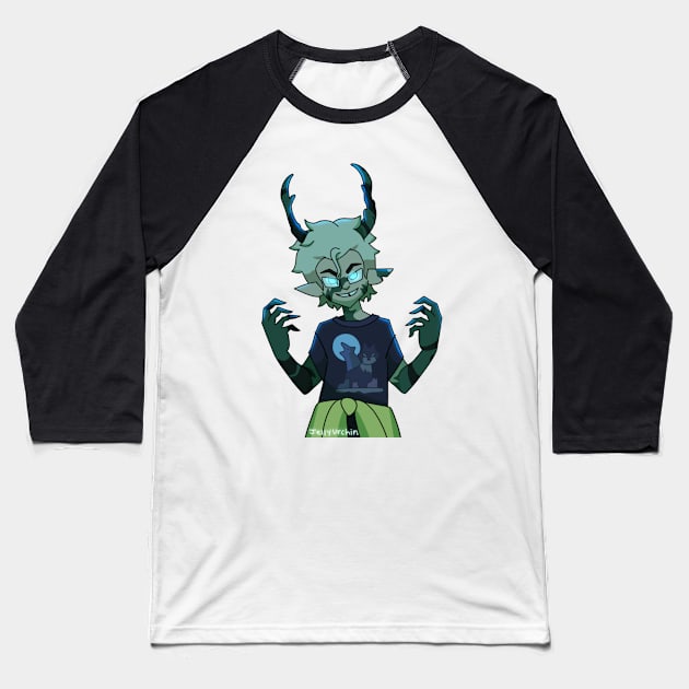 Possessed Hunter Baseball T-Shirt by jellyurchin